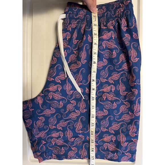 Chubbies Mens Board Shorts Large Swim Trunks Seahorse Blue Pink Drawstring EUC - Picture 11 of 12